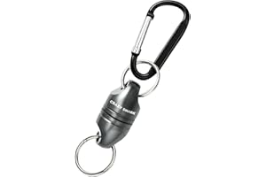 CRAZY SHARK Magnetic Net Release for Fly Fishing, Aluminum Fishing Net Magnet, Fly Fishing Net Holder Retractor with Carabine