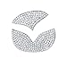1797 Compatible Steering Wheel Logo Caps Decals Stickers for Mazda Accessories Parts B 2 3 5 6 CX3 CX5 CX7 CX9 MX5 RX8 Covers Interior Inside Decorations Trim Women Men Crystal Silver 2 Pack