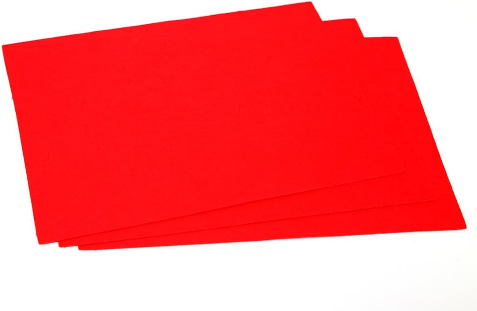 9" x 12" Sheet Sticky Back Self Adhesive Acrylic Felt Fabric - Red