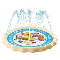 Supkiir Sprinkler Pad for Kids, Splash Play Mat for Learning, Inflatable Water Toys for Boys and Girls-"from A to Z" Outdoor Swimming Party Sprinkler Pool for Toddlers and Children