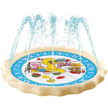 Supkiir Sprinkler Pad For Kids Splash Play Mat For Learning Inflatable Water Toys For Boys And Girls From A To Z Outdoor Swimming Party Sprinkler