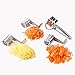 Rotary Cheese Grater - ALISKID Stainless Steel Cheese Grater Shredder Cutter Grinder with 3 Drum Blades