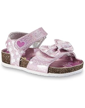 Toddler Girl's Minnie Mouse Sandal- Pink/white Glitter