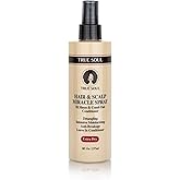 TRUE SOUL Hair and Scalp Miracle Spray Leave-In Conditioner & Detangler for Braids, Locs, Curly & Textured Hair with Castor Oil, Moisturizing Spray for Dry Itchy Scalp, 8 fl oz
