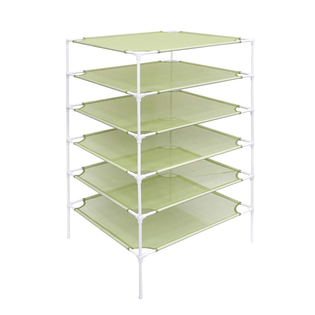 Growsun Sweater Drying Rack 6Layer Stackable Cloth Mesh Dry Net,Green