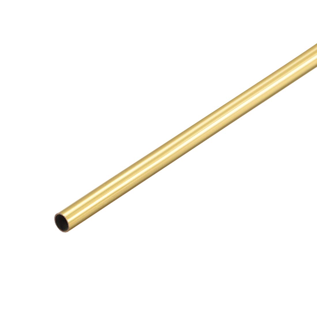 sourcing map Brass Round Tube, 300mm Length 2.5mm OD 0.2mm Wall Thickness, Seamless Straight Pipe Tubing