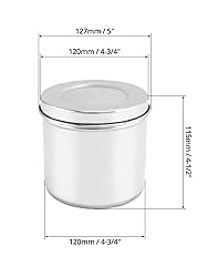 QWORK Stainless Steel Ointment Jar with Lid, 2 Pack