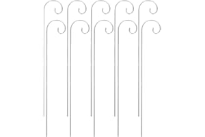 JOINPAYA 10pcs Metal Plant Label Stakes 2.0x200mm Garden Marker Hooks for Outdoor Ground Hanging Plants