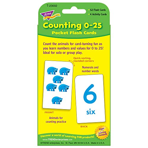 Counting 0-25 Pocket Flashcards