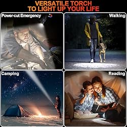 Sogdeco Rechargeable Flashlights High Lumens, Super
