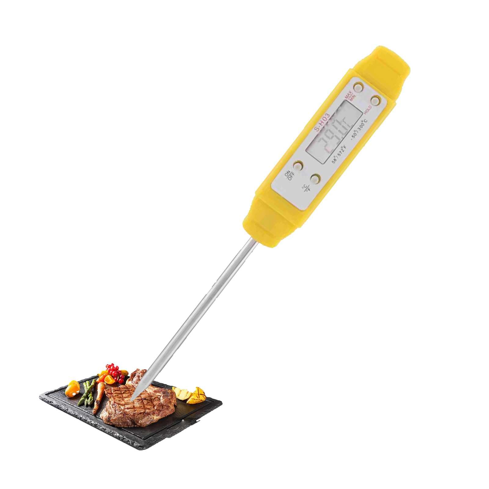 Instant Read Digital Meat Thermometer,-50°C~300°C/-58°F~572°F Meat Thermometer,Probe BBQ Thermometer Meat Probe Food Cooking Thermometer for Kitchen Cooking Grilling