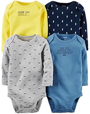 Carter's Baby Boys 4-pack Long-sleeve Bodysuits (Stripes)