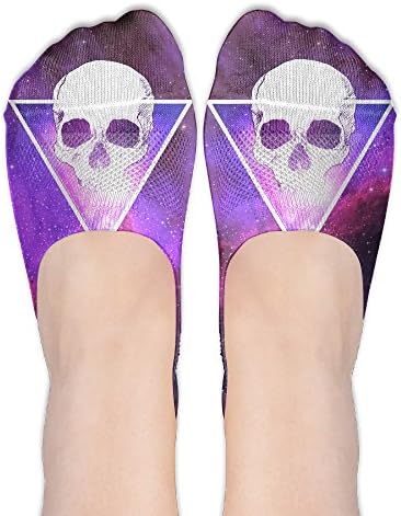 Triangle Space Skull Galaxy Women No-Show Casual Liner Socks Low Cut Ankle Socks Boat Socks