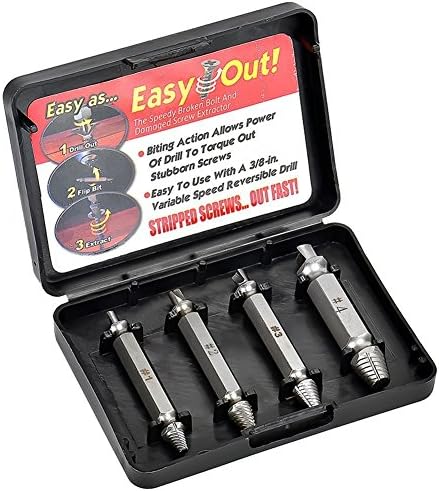 4pcs Screw Extractor Drill Bits Guide Set Broken Damaged Bolt Remover Speed Out