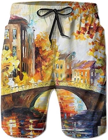 Forest Oil Men Shorts 100% Polyester Elastic Soft Hot Sale Quick-drying Beach Shorts Beach Pants