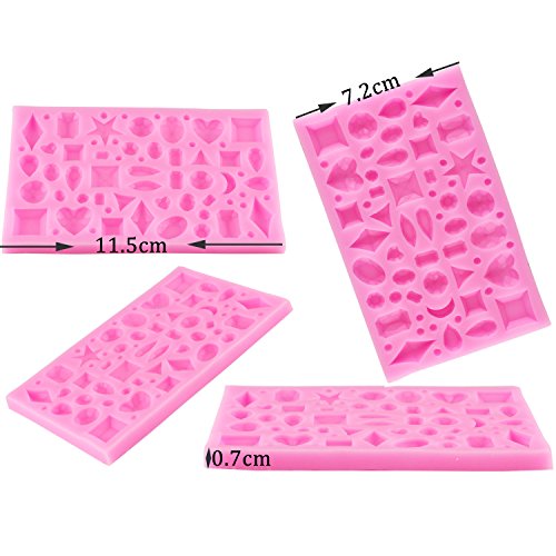 Mujiang Diamond Gems Assorted Craft Polymer Clay Resin Silicone Casting Molds - Thumbnail 5