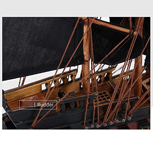 HKX Modellschiff Holz Segelboot Druckguss Modell Holz Segelboot Modell, Erwachsene Sammlerstücke und Geschenke, 38,1 x… – Bild 8