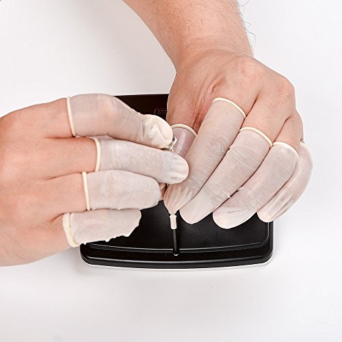 Finger Cots Medium Latex Free Finger Cot Disposable Anti Static Rubber Fingertips Protective Finger Gloves 600 Pcs - Thumbnail 3