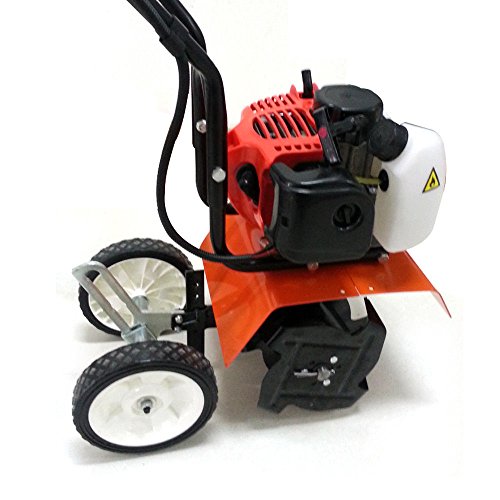 WUPYI Commercial 52cc Gas Powered Mini Tiller Cultivator Farm Plant Garden Yard Lawn Tilling,2HP 2-Stroke,1.45KW - Thumbnail 5