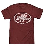 Tee Luv Dr Pepper Licensed Graphic T-Shirt - Distressed Dr. Pepper Logo Shirt