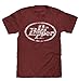 Tee Luv Dr Pepper Licensed Graphic T-Shirt - Distressed Dr. Pepper Logo Shirt