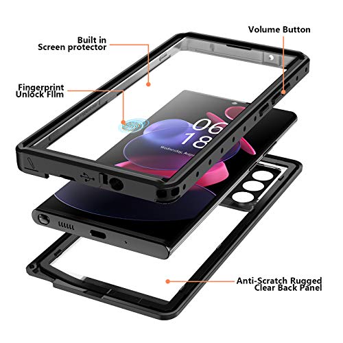 ANTSHARE for Samsung Galaxy Note 20 Ultra Case Waterproof,Built in