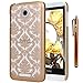 HTC 510 Case, Style4U HTC Desire 510 [Gold] Flower Damask Design Slim Fit Case Cover with 1 Stylus and 1 HD Clear Screen Protector [Gold]
