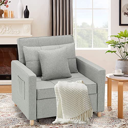 Esright 40 Inch Sleeper Chair Bed 3in1 Convertible Futon Chair Multi