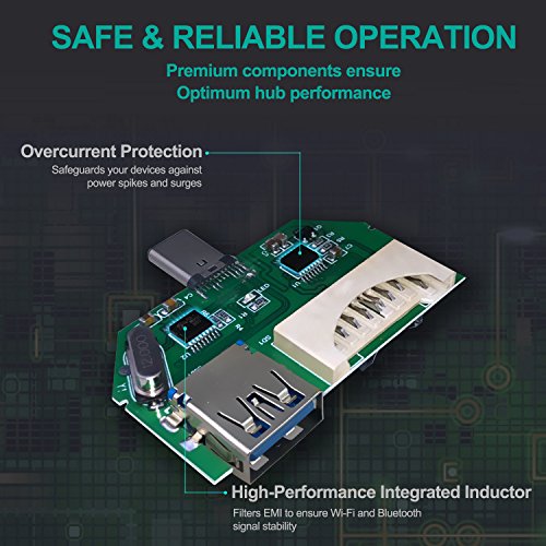DEPZOL USBC Hub, USB Type C Card Reader OTG Memory Card Adapter Superspeed USB 3.0 Dongle for SD Micro SD Card for Android Mobile Devices and Macbook Laptop Computer