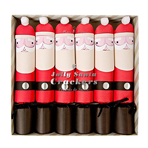 Meri Meri Set of 6 Be Jolly Santa Christmas Crackers 45-1427
