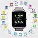 Smart Watch, JIUXI Bluetooth Replaceable Band Sweatproof Smartwatch with Touch Screen / Handsfree Call / Camera /Call reminder for all Android 4.2 and IOS (Silver-steel)