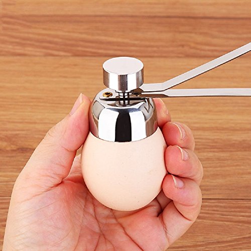 Zantado Egg Topper Cutter with Stainless Steel, Egg Cracker Tool of Soft Hard Boiled Egg Cutter Smooth Round Opening. Eggshell Cutter Easy to Use and Work in Your Kitchen. Love Eggs