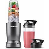 nutribullet&reg; Turbo Personal Blender, 1000 Watt, Gunmetal, NB50400 | Perfect for Shakes, Smoothies, Food Prep, and Frozen Blending, 32 Ounce Cup, 24 Ounce Cup, (2) Flip-top Travel To-Go Lids,