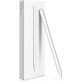 Stylus Pen 2nd Generation with Magnetic Wireless Charging, Stylus Pen 2nd Generation, Smart Pen Compatible with iPad Pro 11 in 1/2/3/4, iPad Pro 12.9 in 3/4/5/6, iPad Air 4/5, iPad Mini 6, White