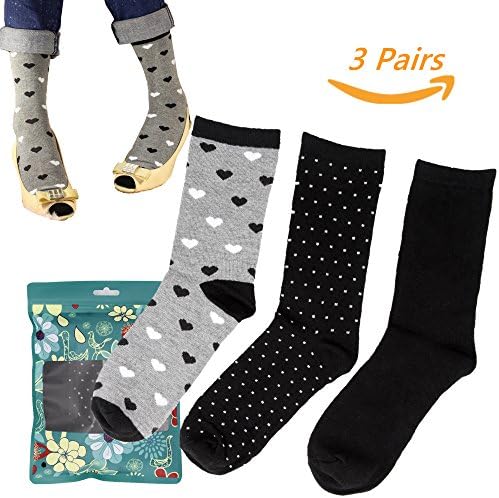 TselectedWomen's Colorful Cotton Crew Socks Classic Dress Socks Casual Socks Warm Funny