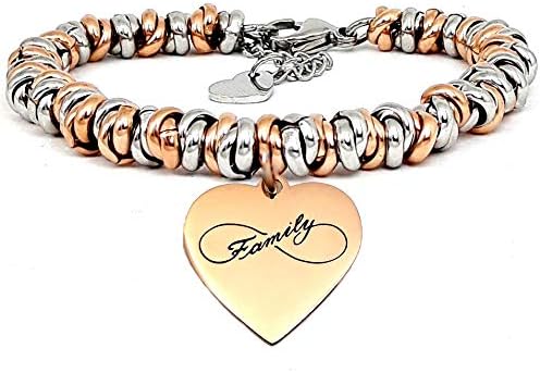 SAGA GIOIELLI I Need To...Collections Women's Bracelet, Protection, Fortune, Good Auspics, Love, 20 centimeters, Stainless Steel, 0 US