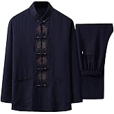 ZooBoo Tai Chi Uniform Shirt - Qi Gong Martial Arts Wing Chun Shaolin Kung Fu Shirt Training Cloths Apparel Clothing