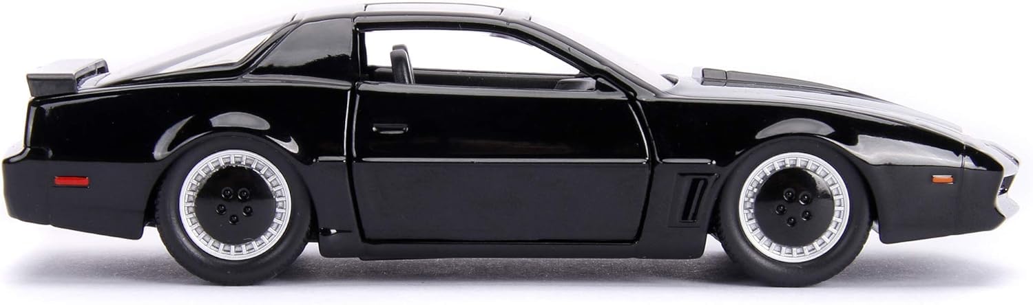Jada Toys 253252000 Knight Rider K.I.T.T. - 1982 Pontiac Trans AM Modellauto, 1:32, Detail-Innenraum, Türen zum Öffnen, schwarz 8