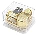AVESON Unique Transparent Acrylic Wind Up Mechanical Music Box for Christmas Birthday Friends Gift, Melody Canon in D Major
