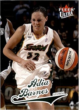 Amazon Com 2004 Ultra Wnba 17 Adia Barnes Wnba Basketball Trading Card Collectibles Fine Art