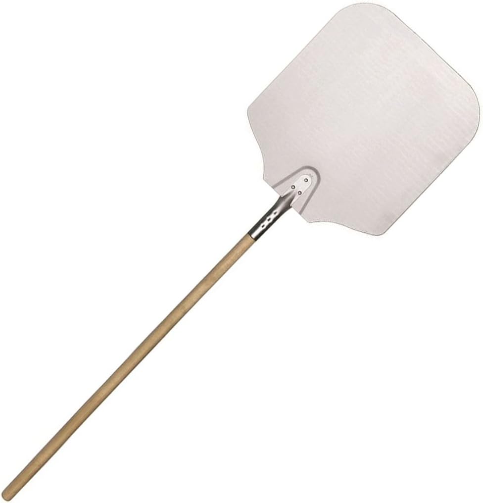 Pizza Shovel Aluminium 100 cm with Long Wood Handle Large Professional