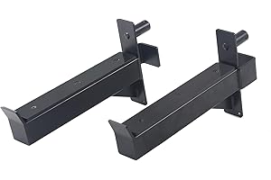ZUKAM Barbell Safety Catches Squat Rack Safety Arm Spotter Fit for 2.36x2.36 Power Rack Cage with 1" or 5/8" Hole