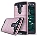 LG V10 Case,eTzone for LG V10 Heavy Duty Tough Rugged Dual Layer,Shock Absorption Armor Holster Defender Hybrid Protective TPU Case Cover+PC Case (V10 Rose Pink)