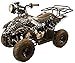 110cc ATV for kids youth children small ATV 4 Wheeler Gas ATV Quad LED lights Matching Rims (Camo color)