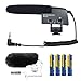 Sennheiser MKE 400 Compact Video Camera Shotgun Microphone with MZW400 Wind-muff and XLR Adapter and AAA Batteries Kit