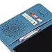 SMYTU Galaxy S8 Plus Wallet Case, Premium Emboss Sunflower Flip Wallet Shell PU Leather Magnetic Cover Skin with Wrist Strap Case for Samsung Galaxy S8 Plus 6.2“(Blue)