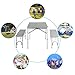 Giantex Aluminum Folding Camping Table Outdoor Portable Picnic Suitcase Table Set w/Bench 4 Seat, Silver-36 L