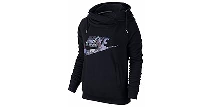 nike rally logo hoodie in black