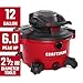 CRAFTSMAN CMXEVBE17606 12 Gallon 6.0 Peak HP Wet Dry Vac with Detachable Leaf Blower, Portable Shop Vacuum Wet and Dry with Filter, Dust Bag, Hose and Attachments for Garage, Outdoor Cleaning