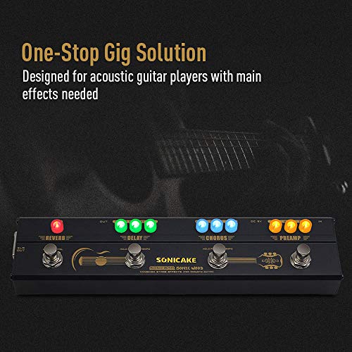 SONICAKE Acoustic Pedal Guitar Effect Acoustic Pedal Multi Effects